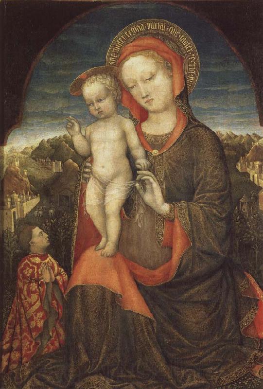 Jacopo Bellini Madonna and Child Adored by Lionello d'Este Norge oil painting art